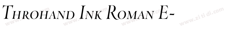 Throhand Ink Roman E字体转换